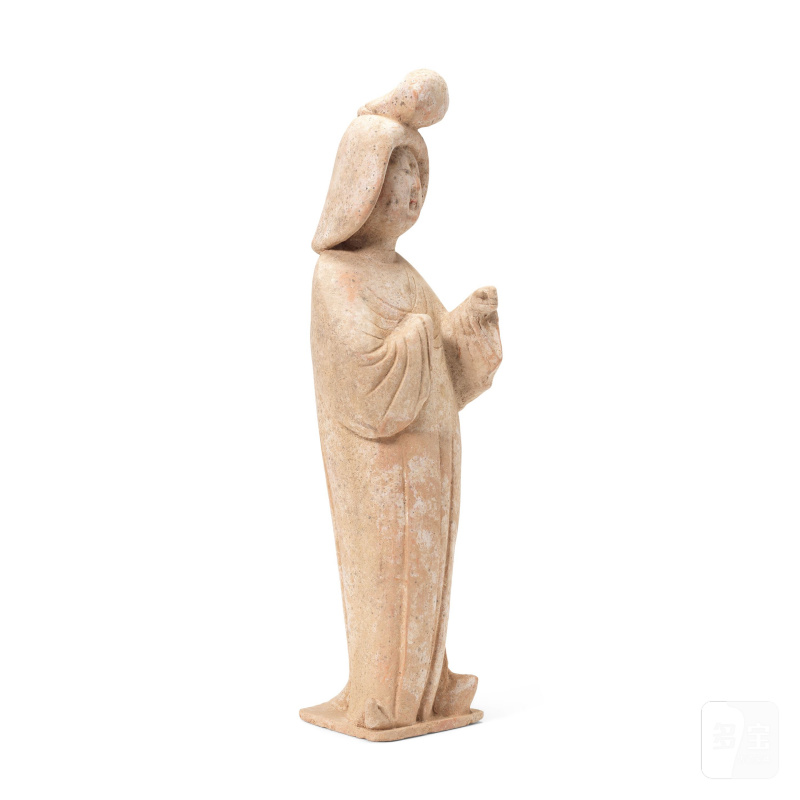 唐 仕女俑 | A POTTERY FIGURE OF A COURT LADY - 图8